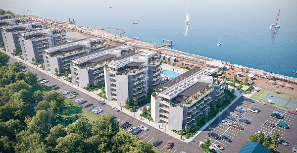 Апартаменты на 3 этаже 30,38 м2 в Апарт-комплексе "Песок и Море"