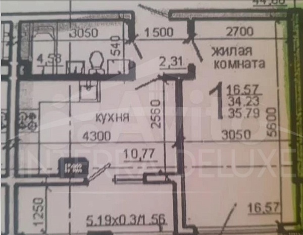 1-комнатная квартира 41 м2 на 1/10 этаже, Гагаринский район, ул. Челнокова, д. 12/6