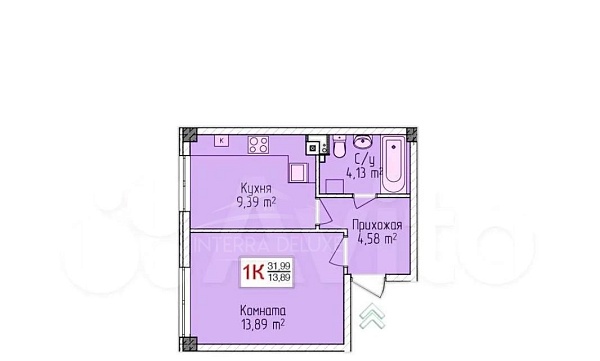 1-комнатная квартира 32.2 м2,на 1/5 этаже дома, Гагаринский район, ул. Тараса Шевченко