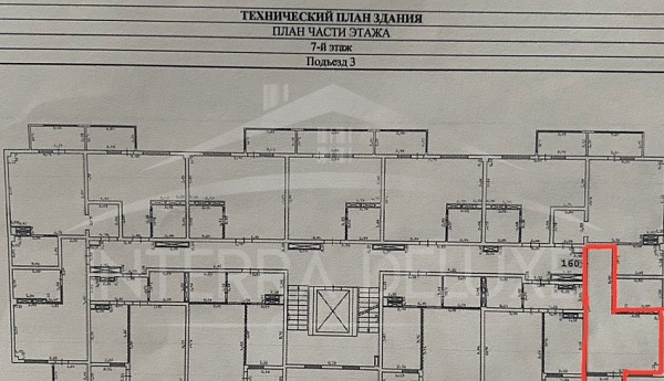 Квартира-студия 35 м2, на 6/9 этаже дома, Ленинский район, ул. Токарева, 18В