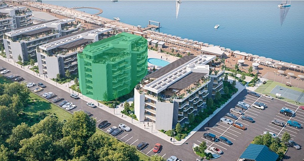 Апартаменты на 4 этаже 30,5 м2 в Апарт-комплексе "Песок и Море"